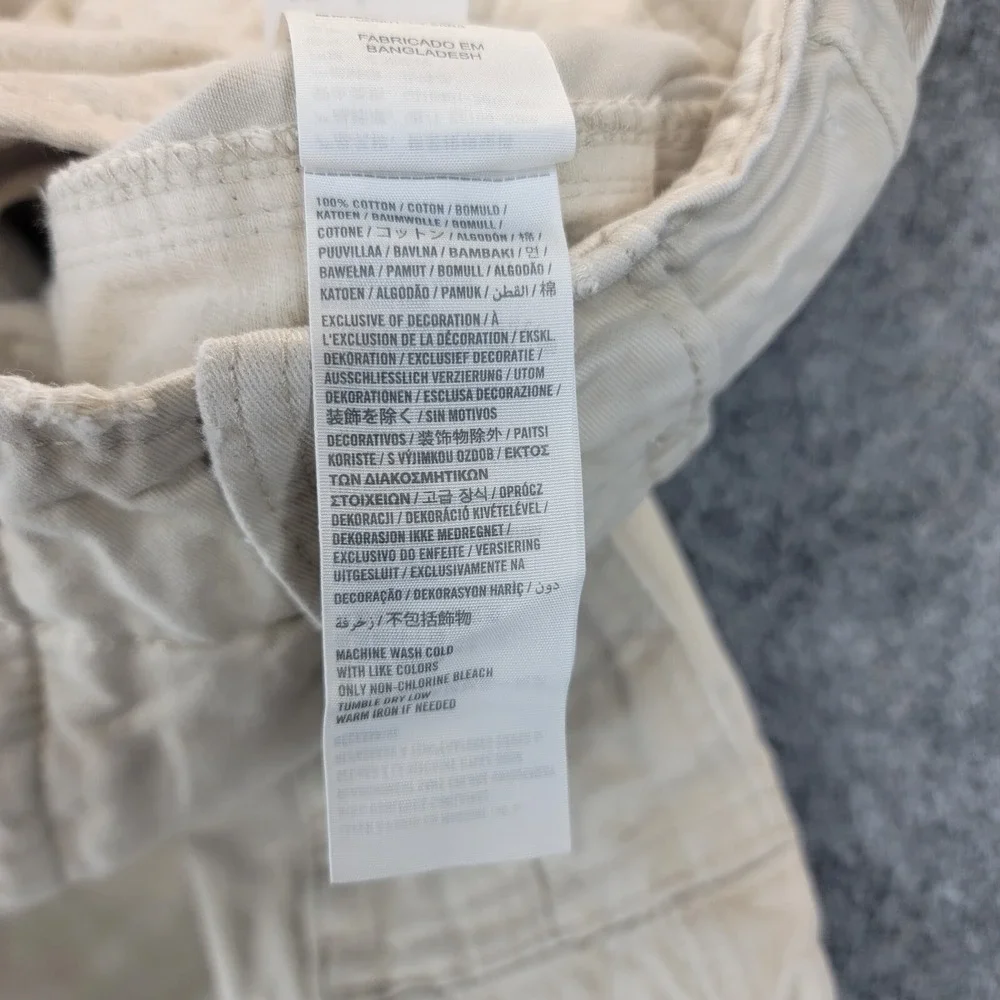 Abercrombie Fitch Shorts Mens 32 Khaki‎ Tan Heavy Cargo Distressed Military Y2K